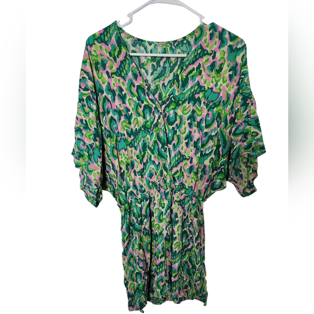 Colorful Camo‎ Vneck Romper Size Medium